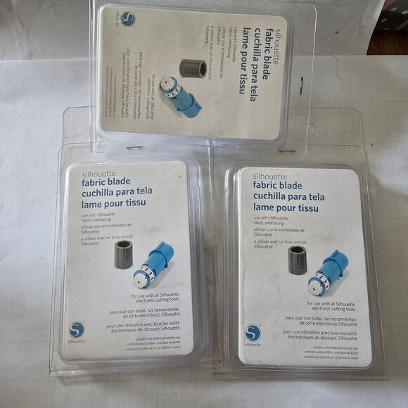 Silhouette Fabric Blade THREE (3) SILH-BLADE-FAB-3T Ratchet Cap NIB - Picture 2 of 3